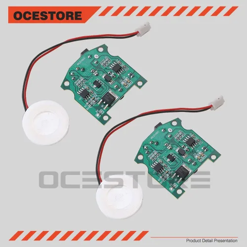 Vista 2 de OCESTORE Paquete de 2 DC 3.7V-12V D20mm 113KHz ultrasónico Mist Maker atomización Maker módulo DIY humidificador con módulo PCB