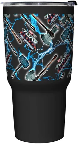 Vista 3 de Marvel Mjollnir and Stormbreaker - Taza de viaje de acero inoxidable de 27 onzas