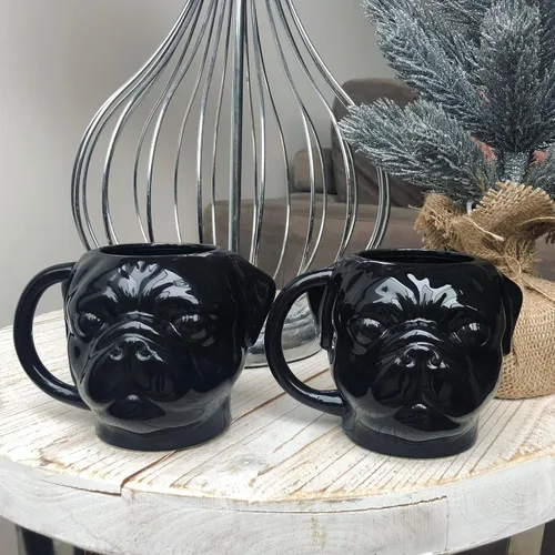 Vista 7 de Taza de café en forma 3D - Regalo de lujo para los amantes de los pug
