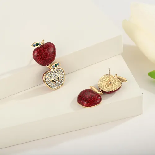 Vista 5 de WOWORAMA Aretes colgantes para profesores para mujer, aretes colgantes de manzana lindos para el regreso a clases, aretes de fútbol, regalos