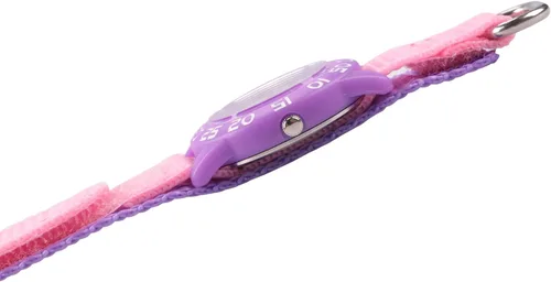Vista 4 de Disney Minnie Mouse - Reloj analógico de nailon de cuarzo para niños, Rosado