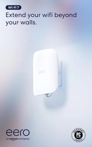 Vista 7 de Router wifi de malla Amazon eero Outdoor 7 con un mes gratis de eero Plus (con renovación automática), resistente a la intemperie