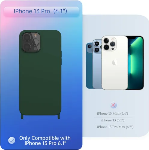 Vista 242 de Funda compatible con iPhone 8 Plus, iPhone 7 Plus/6 Plus/6S Plus con cordón, funda cruzada para iPhone con correa ajustable de silicona para iPhone
