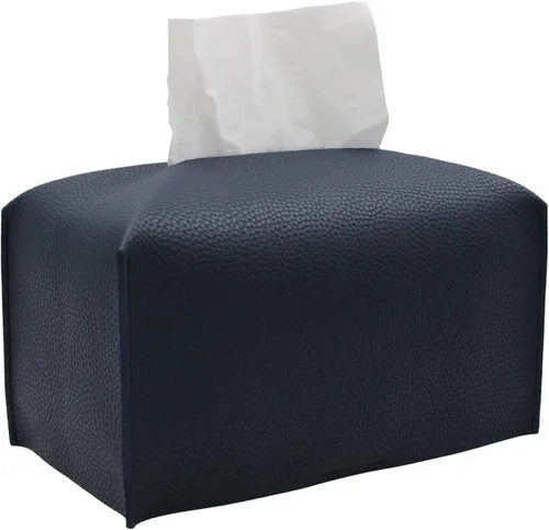Vista 19 de Livelab Funda para caja de pañuelos, moderna y decorativa, de piel sintética, rectangular, organizador para encimera de tocador, mesitas de noche