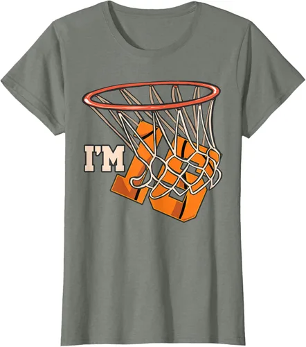 Vista 18 de Camiseta número 15 con temática de baloncesto para fiesta de cumpleaños, Negro, S