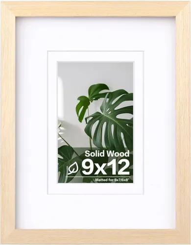Vista 143 de Egofine - Portarretratos de 4 x 6 pulgadas, de madera maciza con plexiglás, para fotos de 3.5 x 5 con paspartú o de 4 x 6 sin paspartú, para colocar