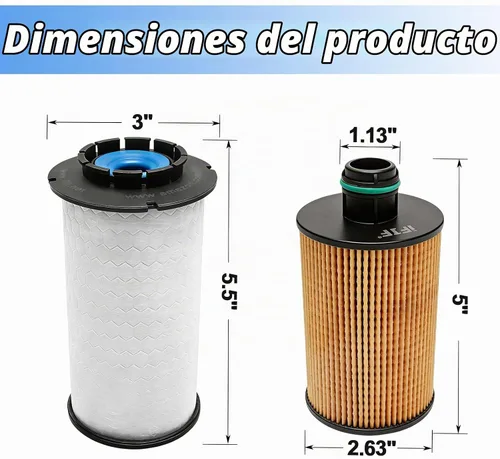 Vista 3 de iFJF 68235275AA Fuel 68229402AA Kit de filtro de aceite de repuesto para Ram 1500