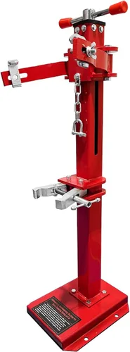 Vista 3 de Compresor de resorte automático para vehículos hidráulicos de servicio pesado rojo Mano, compresor de bobina de resorte, mango de elevación