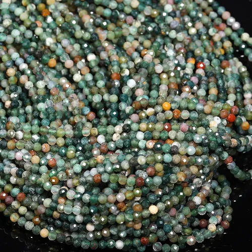 Vista 46 de 180 piezas 2mm Cuentas de piedras preciosas de turquesa africana natural facetada redonda suelta para hacer joyas