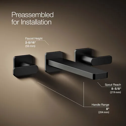 Vista 4 de KOHLER T27120-4-BL Parallel® - Tapacubos para lavabo de baño, color negro mate