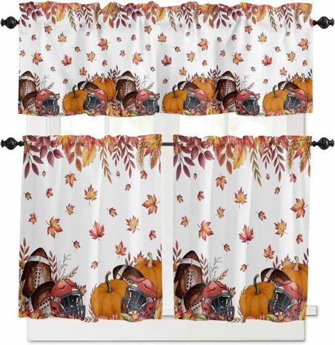 Vista 16 de Cenefas de Navidad de invierno para ventanas, cortinas de cocina con bolsillo para barra, cortinas con aislamiento térmico para ventana de baño