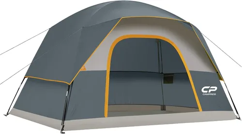 Vista 16 de CAMPROS CP Camping Tent 2/4/6 Person, Waterproof Windproof Double Layer Dome Tent, Easy Setup with Large Mesh Windows & Wide Door for Outdoor