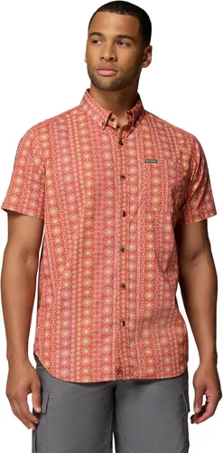 Vista 35 de Columbia - Camisa de manga corta para hombre Rapid Rivers con estampado, con cómodo elástico Colegial Navy Outback