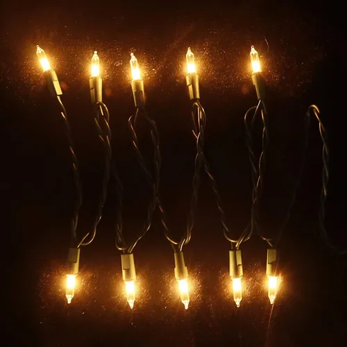 Vista 3 de MULTI-SPARKING Luces de Navidad de 5 pies con 10 bombillas, luces de extensión clásicas transparentes incandescentes mini, cable blanco, blanco