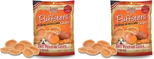 Vista 5 de Loving Pets Puffsters - Golosinas de pollo y plátano para perros (4 onzas), (5110)