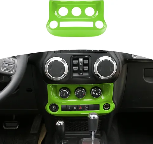 Vista 15 de RT-TCZ Para Jeep JK Negro Dash Console A/C Controles Cubierta Trim Panel para Jeep Wrangler JK JKU 2011-2017 ABS Interior Accesorios 1pc