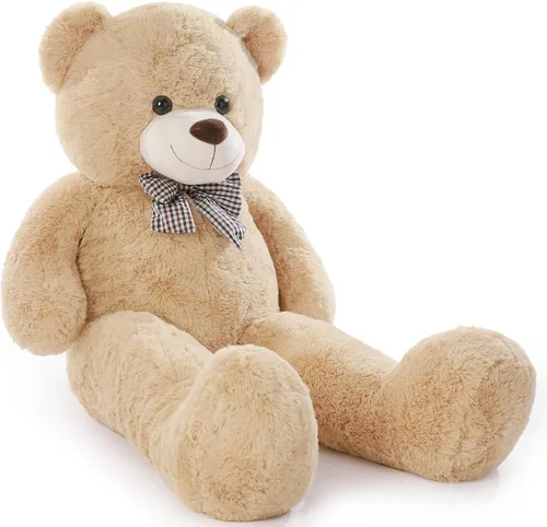 Vista 2 de Poutmac Oso de peluche grande de 4 pies suave y gigante para novia, mujeres, niños, para San Valentín, Navidad, cumpleaños