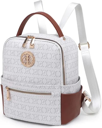 Vista 12 de Small Backpack Purse for Women, Fashion Mini Backpack with Multi Pockets Beige
