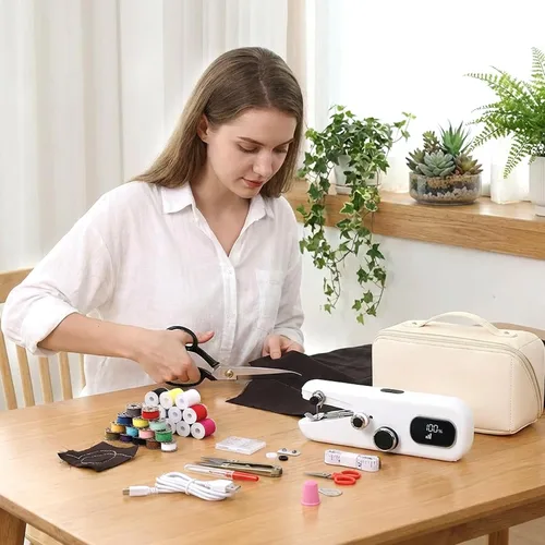 Vista 7 de Philorn Mini Handheld Sewing Machine, Quick Portable Sewing Machine