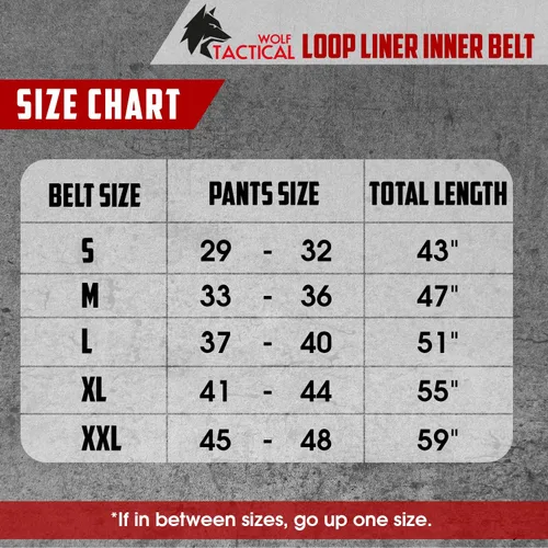 Vista 7 de WOLF TACTICAL Loop Liner Interior para Duty & Battle Belt Cinturón de 1.5 pies con gancho y bucle EDC