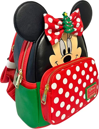 Vista 4 de Loungefly Exclusiva bolsa de hombro de Minnie de Disney con tres lazos perfumados intercambiables, Multi