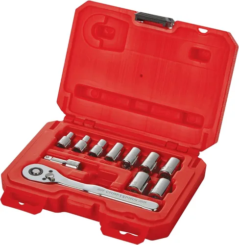 Vista 4 de CRAFTSMAN CMMT34871 - Juego de herramientas mecánicas, métrico, transmisión de 1/4 pulgada, 11 piezas