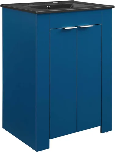 Vista 11 de Modway Maybelle - Tocador de baño (24 pulgadas), color verde y negro Verde Negro