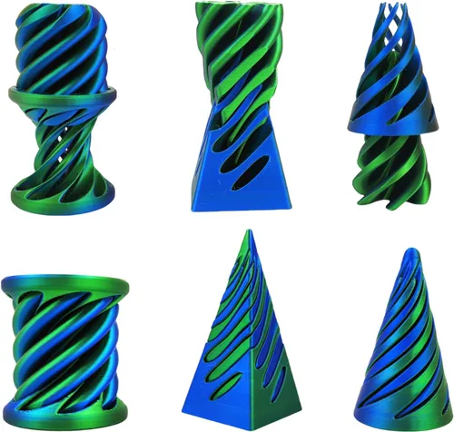 Vista 17 de Escultura Imposible Pirámide Pase 3D Impresa, Juguete para Ansiedad de Cono, Imposible Cilindro Alivio de Ansiedad, Imposible Pase Mágico