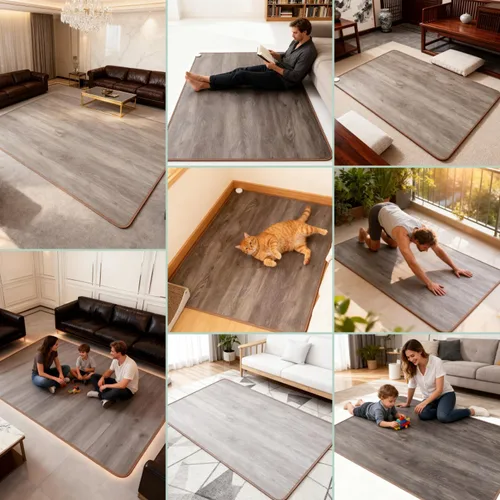 Vista 8 de Alfombra de suelo con temperatura ajustable, alfombra de calefacción eléctrica, alfombra calefactora para piso, alfombras de suelo radiante