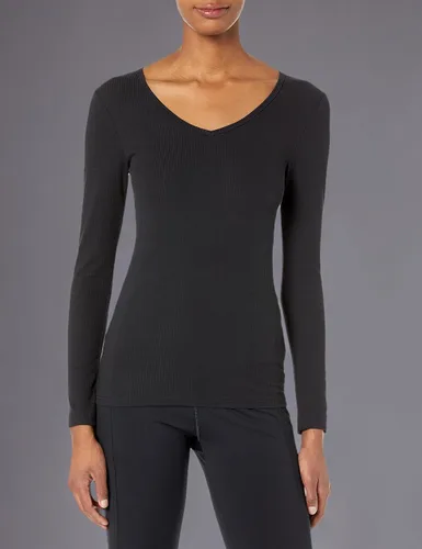 Vista 9 de Amazon Essentials - Camisas de manga larga de punto con cuello en V de canalé para mujer, de ajuste delgado para superposición