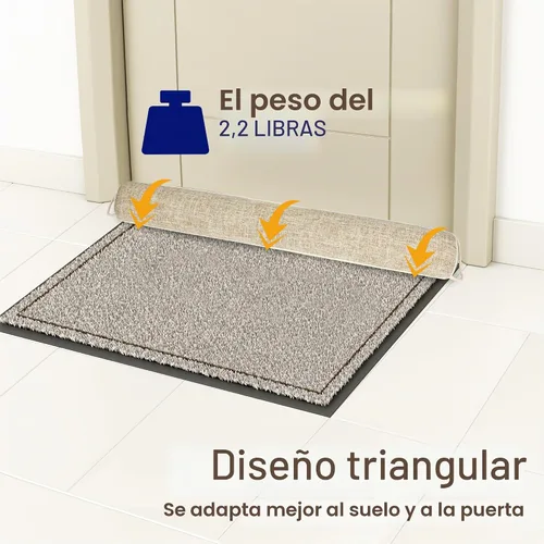 Vista 4 de NABOWAN Tope de corrientes de aire con peso de 30 pulgadas para debajo de la puerta, bloqueador de corrientes de aire triangular con bucles