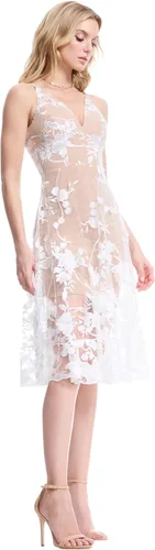 Vista 5 de Dress the Population Vestido midi para mujer Audrey, con escote profundo