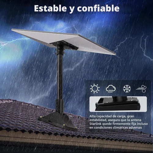 Vista 7 de UBeesize Starlink Gen 3 Mount, Starlink Kit de montaje en poste para antena parabólica estándar Gen 3, soportes de techo StarLink ajustables Gen3