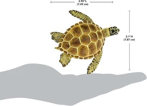 Vista 3 de Safari Ltd. Loggerhead - Figura de tortuga pintada a mano, realista de 3.75 pulgadas, juguete educativo para niños, niñas y niños a partir de 3 años