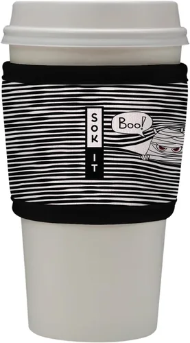 Vista 130 de Sok It HotSok Coffee & Tea - Funda de neopreno con aislamiento reutilizable (floral abstracto)