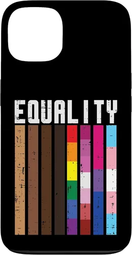 Vista 7 de Igualdad Negro LGBT Pride Rainbow Lesbian Gay Bi Trans - Funda de regalo para iPhone 17