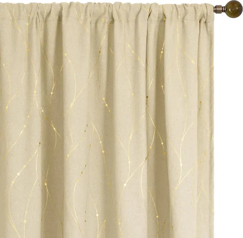 Vista 16 de BUHUA - Paneles de cortinas opacas para sala de estar, cortinas grises con aislamiento térmico, cortinas de ventana para dormitorio - 72 pulgadas