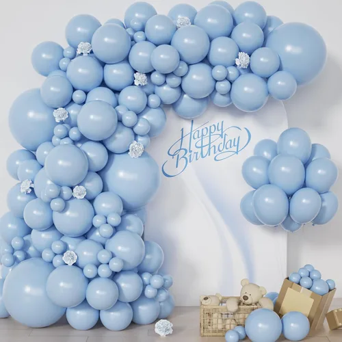 Vista 11 de Kit de arco de globos negros, 129 piezas de diferentes tamaños 18, 12, 10, 5 pulgadas, kit de guirnalda de globos negros para graduación, Halloween