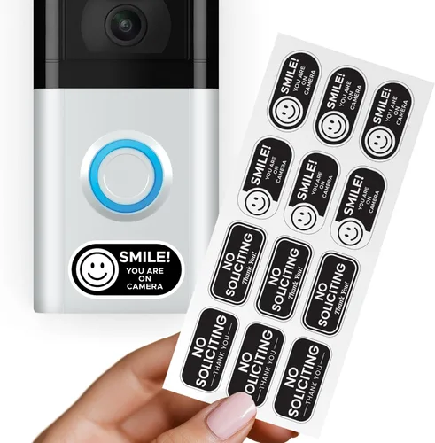 Vista 16 de ExcelMark Premium Letrero de «No Solicitar» para la Casa - Fabricado en los EE. UU. (Mediano - 7 cm x 17.8 cm, Negro con Letras Blancas)