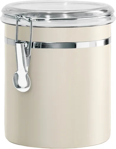 Vista 9 de Oggi Recipiente de cocina de acero inoxidable de 26 onzas líquidas, negro - Tapa hermética con cierre, parte superior transparente - Ideal
