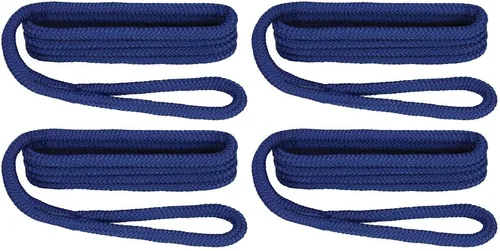 Vista 12 de Extreme Max 3006.2168 BoatTector Premium Línea de Guardabarros de Nailon de Doble Trenza Paquete de Valor de 2 - 3/8" x 6', Negro