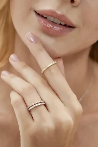 Vista 5 de EAMTI - Anillo de matrimonio de plata de ley 925 de 5/64 pulgadas, con circonias cúbicas, apilable, anillo de compromiso, tallas de la 3 a la 13