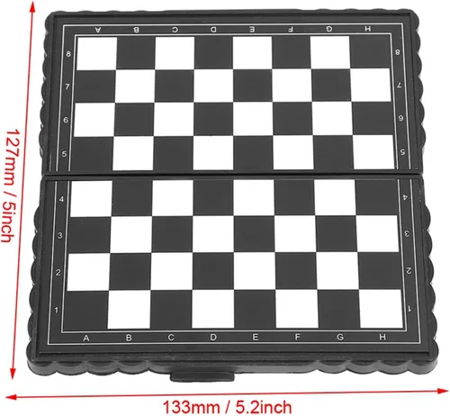 Vista 7 de Fydun Portable Magnetic Folding Chess Set Light Plastic Chessboard for Family and Party Fun