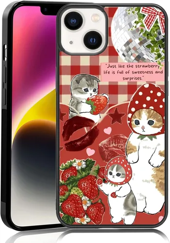 Vista 84 de Elegante funda de teléfono con diseño de gato Marie compatible con iPhone 11, funda de encaje dorado para iPhone, a prueba de golpes, rosa fucsia