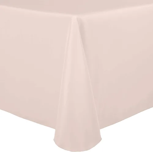 Vista 3 de Ultimate Textile 60 x 102 in Oval Tablecloth Polyester Linen - Machine Washable Stain & Wrinkle Resistant Seamless Design for Dining Events - Aqua