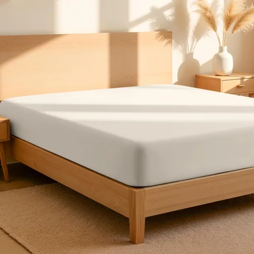 Vista 21 de Bare Home Sábana bajera ajustable 100 % algodón orgánico Twin, tejido de percal crujiente, ligera y transpirable, sábana bajera de bolsillo profundo
