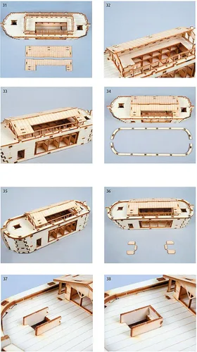Vista 8 de YOUNGMODELER Kit de modelo de madera de escritorio Arca de Noé