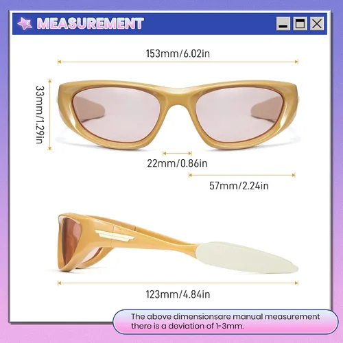 Vista 6 de Cyxus Y2K Sunglasses Wrap Around Futuristic Sunglasses Women Men Swift Oval Fashion Sport Shades Trendy Sun Glasses 1084