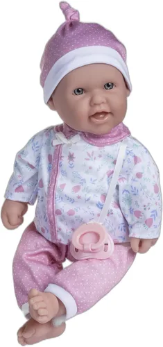 Vista 14 de JC Toys, La Baby, muñeca bebé de 16 pulgadas, cuerpo suave y lavable, color azul, con accesorios, para niños de 12 meses en adelante, diseñada por