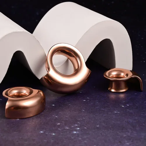 Vista 5 de 2 unidades de túneles de oreja para aretes de acero inoxidable 316 estirados, hipoalergénicos, expansores, piercings corporales, 0.00 oz-1"(0.315